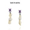 lost in echo 天然马蹄螺贝壳锆石法式珍珠耳环 商品缩略图0