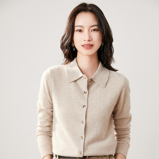 软糯亲肤羊毛衬衣开衫 阔腿裤文艺马甲羊绒帽 商品图0