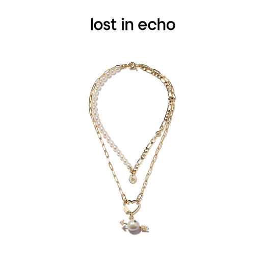 lost in echo 设计师品牌 爱无畏系列cupid丘比特珍珠双层叠戴项链 商品图4