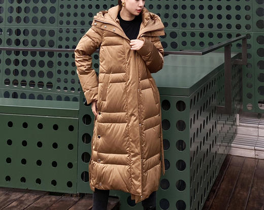 带帽双领长款羽绒服 商品图4