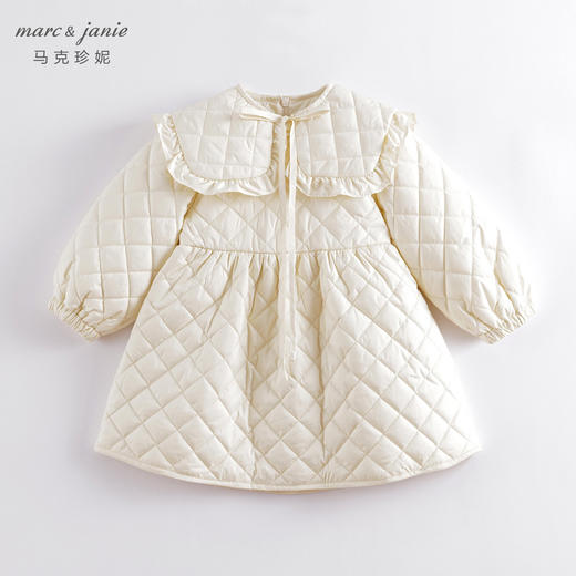 马克珍妮秋冬新款 女童泡泡袖夹棉翻领连衣裙221565 商品图2