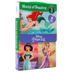 迪士尼阅读世界公主系列6册盒装 英文原版 儿童分级读物第1级 World of Reading Disney Princess Level 1 Boxed Set 进口英语书籍
