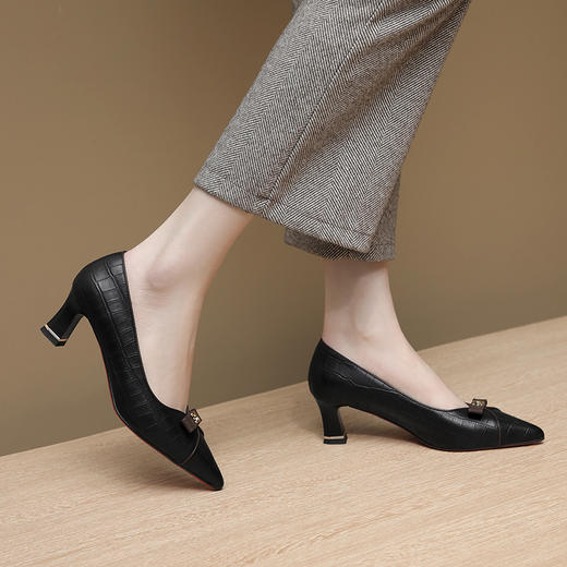 柔软舒适，真皮尖头百搭小皮鞋GLS518 商品图0