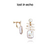lost in echo不对称鱼骨方扣巴洛克异形珍珠耳环 商品缩略图3