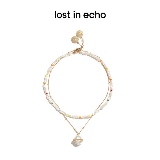 lost in echo 设计师品牌 原创设计师品牌 异型珠链双层彩色巴洛克珍珠项链 商品图0