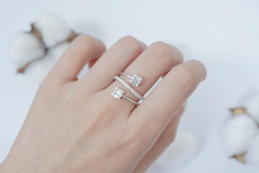 「清冽」钻石白金戒指 商品图3