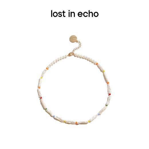 lost in echo 设计师品牌 原创设计师品牌 异型珠链双层彩色巴洛克珍珠项链 商品图2
