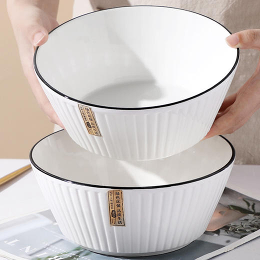 喵梦 美式竖纹碗 商品图1