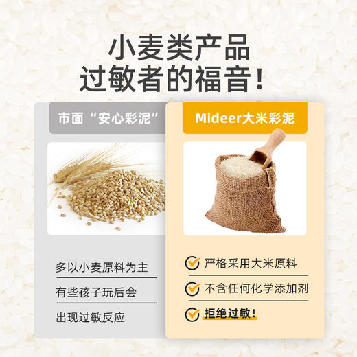 mideer弥鹿大米彩泥儿童无味橡皮泥幼儿手工DIY宝宝黏土玩具 商品图2