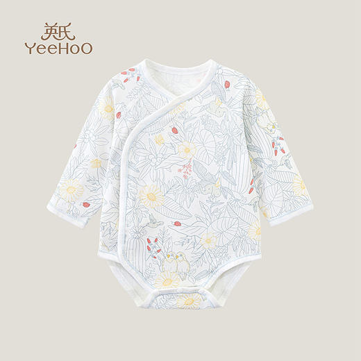 英氏婴儿衣服宝宝哈衣2023春夏新品长袖连体衣包屁衣YLDAJ0P001A 商品图0