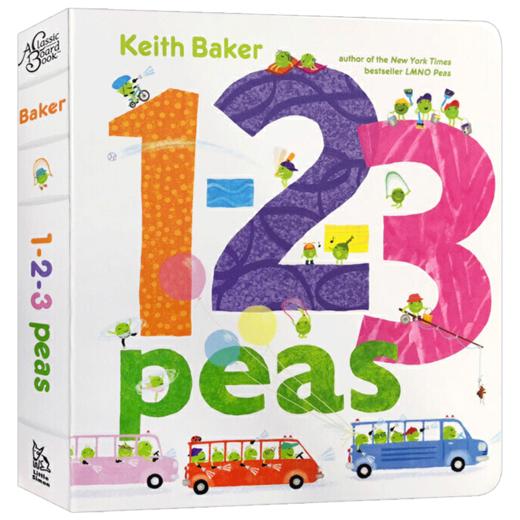1 2 3 Peas 123小豆子 英文原版绘本 Keith Baker 数豆豆 儿童启蒙早教益智学数字纸板书 全英文版进口原版英语书籍 商品图0