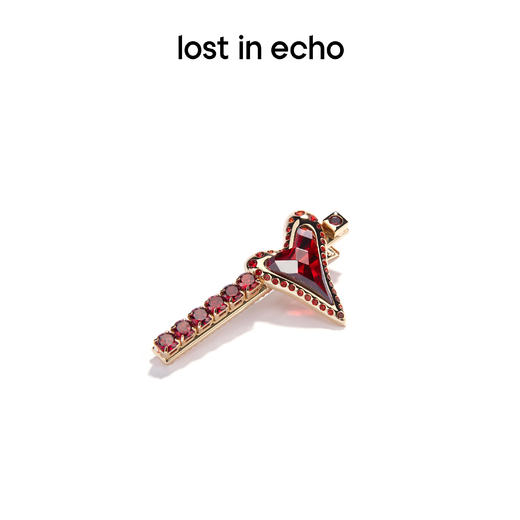 lost in echo 设计师情人节限定 晶饰镶嵌爱心发夹 商品图4