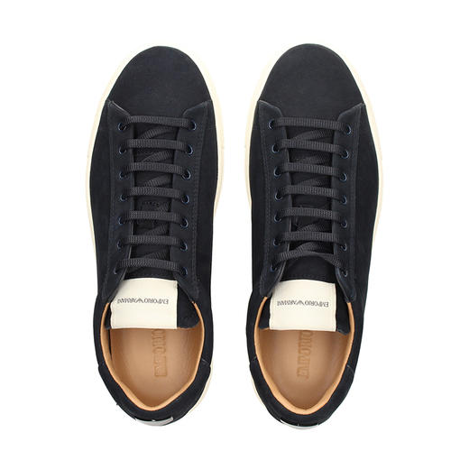 EMPORIO ARMANI 阿玛尼 男士金属徽标系带休闲鞋 深蓝色 X4X550 XF570 00285 商品图3