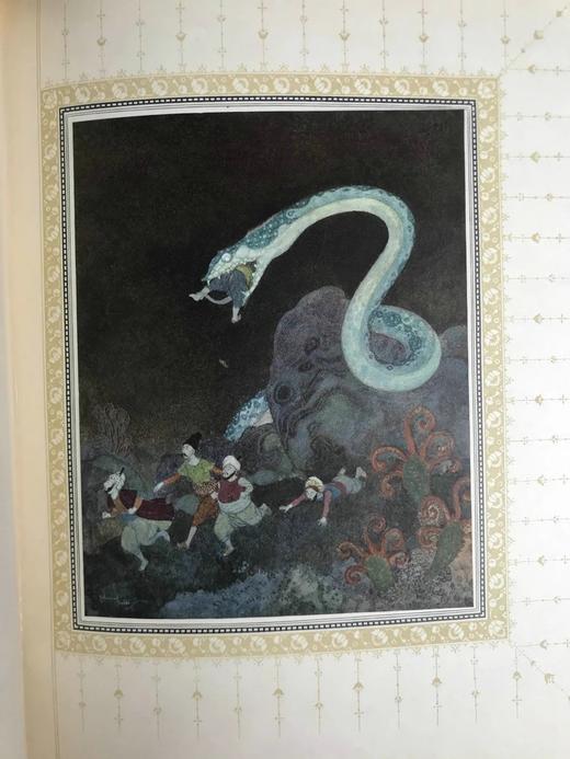 限量杜拉克签名版！桑格斯基工坊特装本！（编号11） 约20世纪早期 辛巴达航海记与其他天方夜谭故事集 约22幅彩色手工贴图 全犊皮（vellum）精装大16开 商品图7