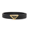 PRADA 普拉达 女士 Saffiano 十字纹皮革三角形徽标金属搭扣腰带 黑色 1CC522 053 F0002 商品缩略图0