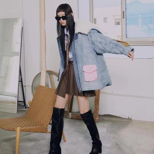 2F【NONE】短款牛仔羽绒服 商品图0