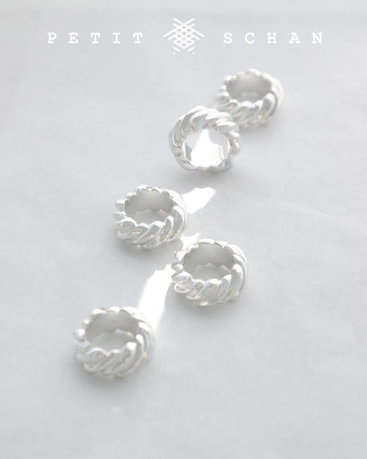 PETIT SCHAN小闪 JEW#008 romantic ring 浪漫之环  925纯银重工高克重法式扭花戒指 商品图1