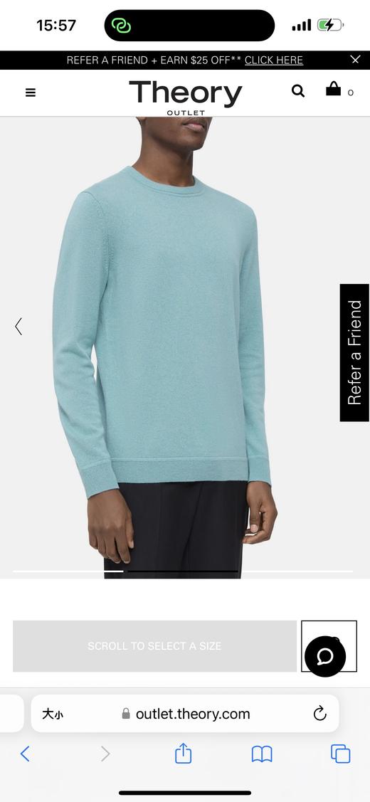 Theory 100%纯山羊绒男款针织毛衣正价3500元 商品图11