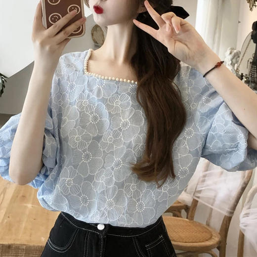 裁缝学苑AG181 方领衬衫纸样女装泡泡袖上衣样板衬衣衣服打版图 商品图2