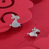 子佩集S925银【炫彩兔】耳钉【Z14300】2301 商品缩略图4