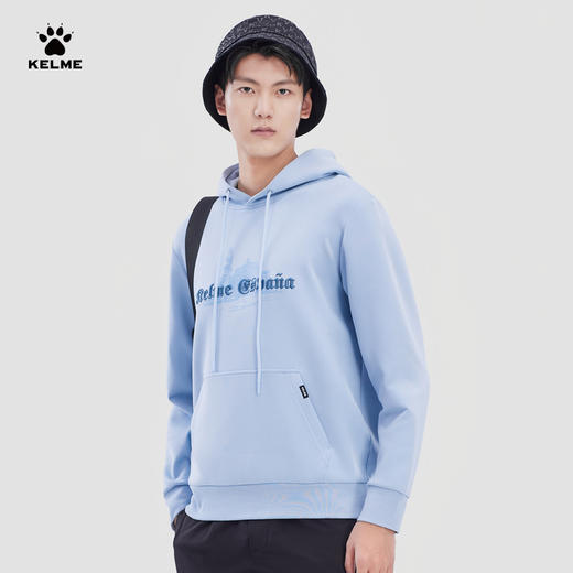 KELME卡尔美 男士休闲连帽卫衣运动长袖上衣刺绣套头衫 商品图2