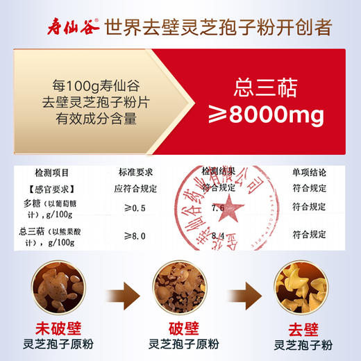 寿仙谷破壁灵芝孢子粉片270粒装 商品图3