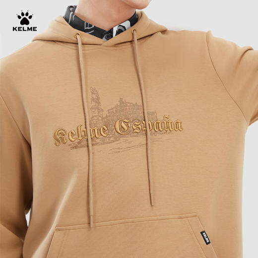 KELME卡尔美 男士休闲连帽卫衣运动长袖上衣刺绣套头衫 商品图4
