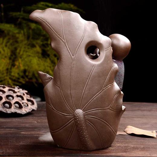 锦绣-倒流香炉家用室内创意陶瓷香薰炉沉檀香炉倒流香道摆件 商品图5