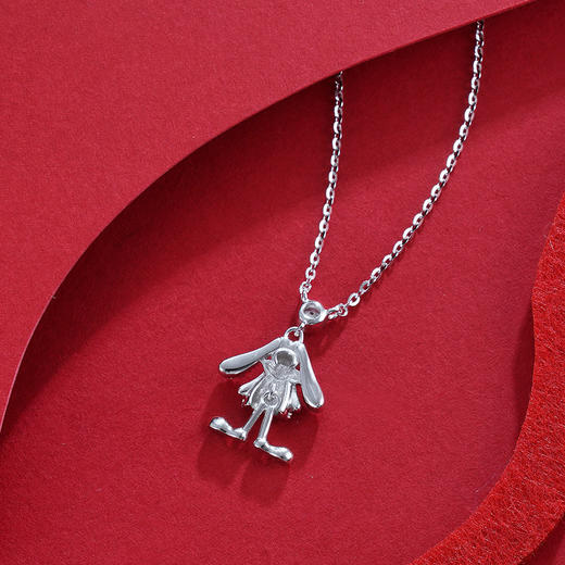 子佩集S925银【大耳兔】套链项链【V04920】2301 商品图2