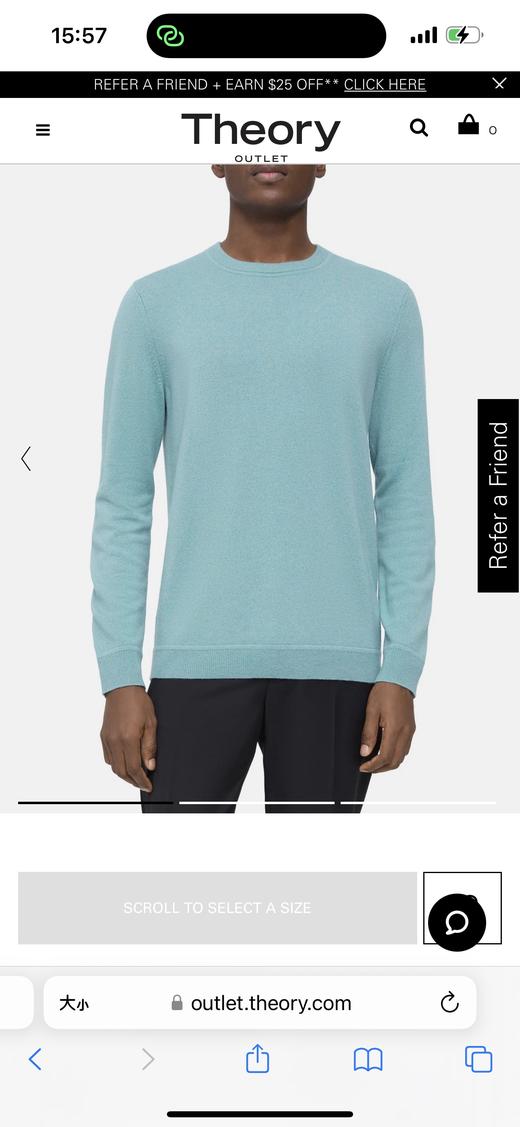 Theory 100%纯山羊绒男款针织毛衣正价3500元 商品图2