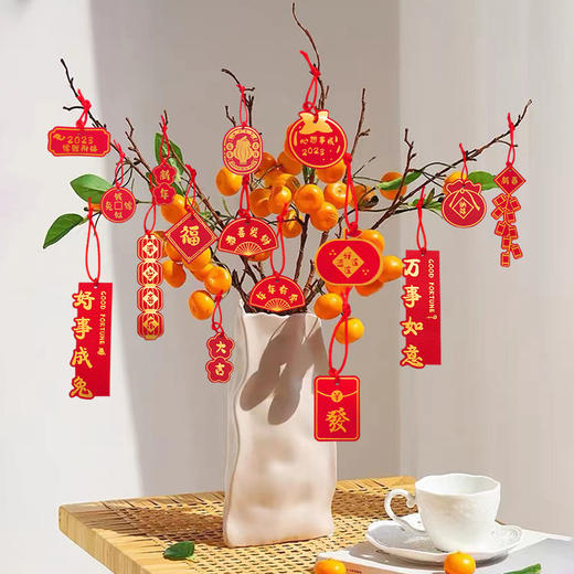 【仪式感满满❗️新年国潮喜庆小挂件】马年装饰品，元旦盆景发财树上，新春节客厅布置小灯笼，福字春联红包小对联，过年也仪式感满满 商品图1