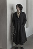 Paul Harnden 男士黑色暗纹羊毛长外套 商品缩略图7