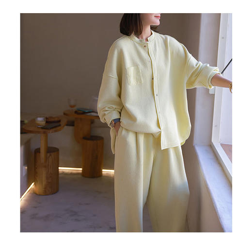 裁缝学苑AG239 空气层立领长袖衬衫裤子上衣套装纸样服装打版图纸 商品图5