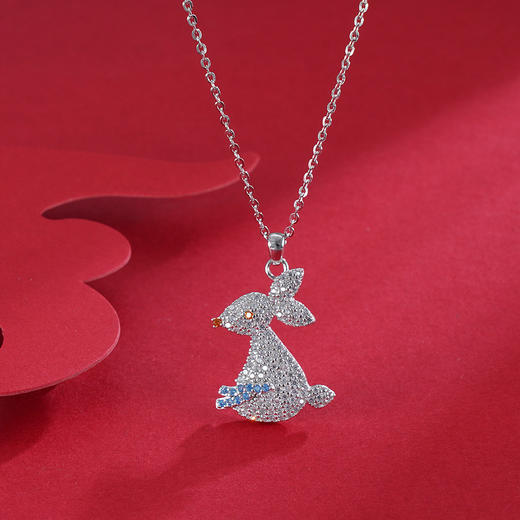 子佩集S925银【炫彩兔】套链项链【V04834】2301 商品图6