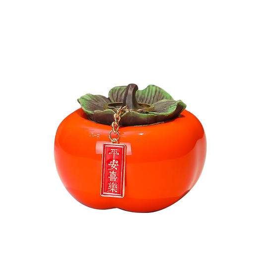 【美好寓意❗️柿柿如意礼盒套装】陶瓷柿子罐子吉祥物，新年乔迁之喜客厅摆件❗️做工逼真送长辈朋友好寓意，春节新春礼物年货礼品七夕伴手礼新年礼盒年货礼盒 商品图4