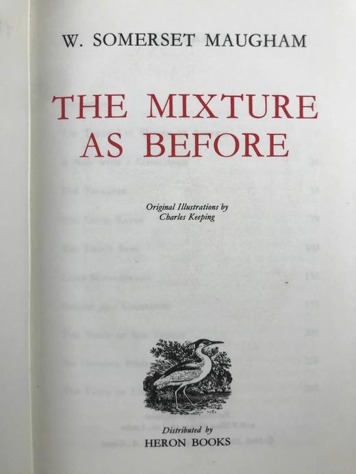 毛姆《如法炮制》 苍鹭出版社（HeronBooks）复古仿皮精装插图本 商品图2