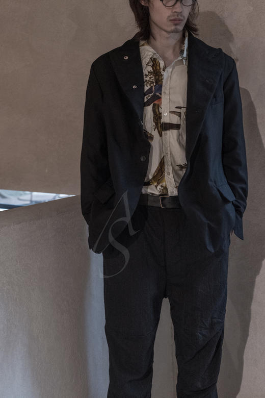 Paul Harnden 男士黑色羊毛BLAZER西装外套 商品图11