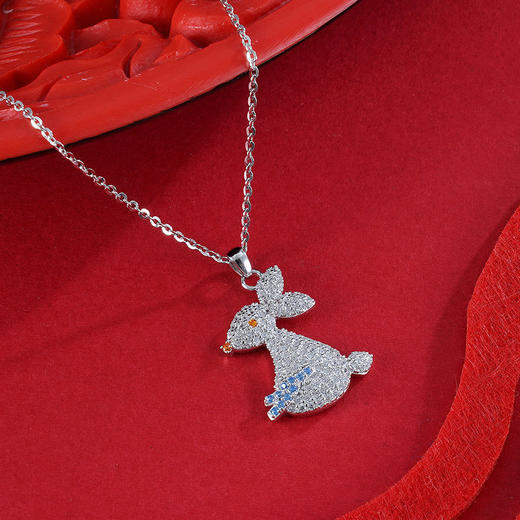 子佩集S925银【炫彩兔】套链项链【V04834】2301 商品图5