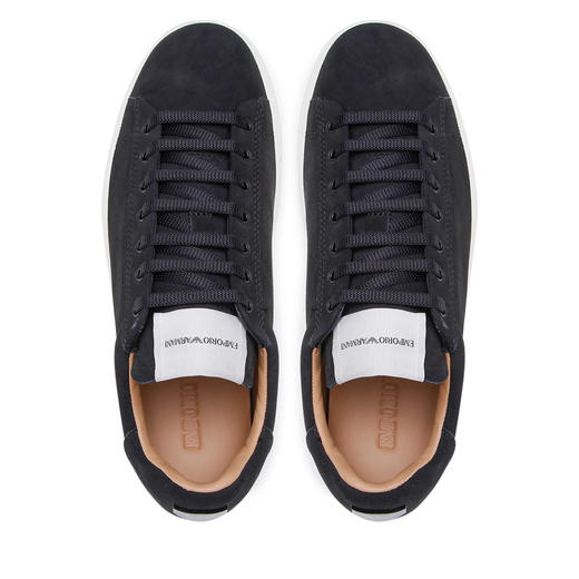 EMPORIO ARMANI 阿玛尼 男士男士金属徽标系带休闲运动鞋 黑色 X4X550 XF570 00002 商品图2