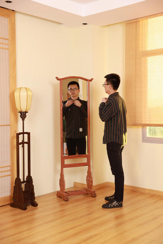 红桥红  家具严选  缅甸花梨（大果紫檀）  【177如意试衣镜】 商品图5