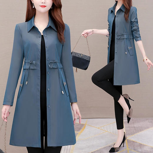 裁缝学苑AG132 风衣纸样女装服装版型中长款薄款外套打版裁剪图纸 商品图2