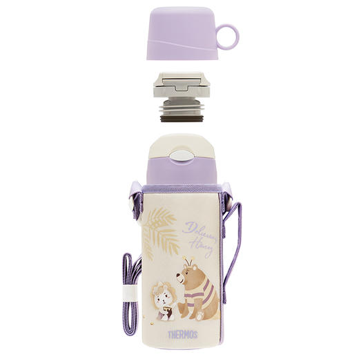膳魔师不锈钢两用儿童水壶（热带雨林）紫色600ml 商品图2