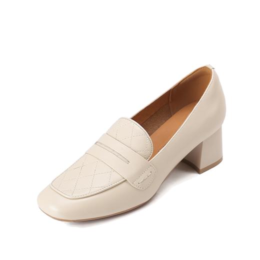 西村名物2023春季新款气质休闲中跟一脚蹬乐福鞋12321 商品图5