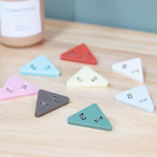 国誉(KOKUYO)一米新纯·三角塑料资料夹子封口夹书角保护套防翘边 4个 商品图4