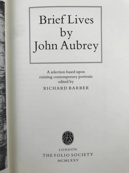 约翰·奥布雷《英国名人小传》节选（1992） 数十幅插图 精装16开带书匣 商品图2