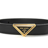 PRADA 普拉达 女士 Saffiano 十字纹皮革三角形徽标金属搭扣腰带 黑色 1CC522 053 F0002 商品缩略图3
