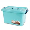 塑料储物箱有盖耐用蓝色加厚容量资料收纳存储衣物收纳整理带轮玩具杂物存放材料分类管理1个 商品缩略图0