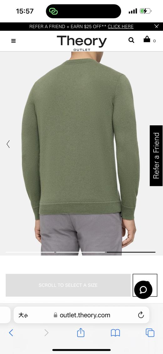 Theory 100%纯山羊绒男款针织毛衣正价3500元 商品图5