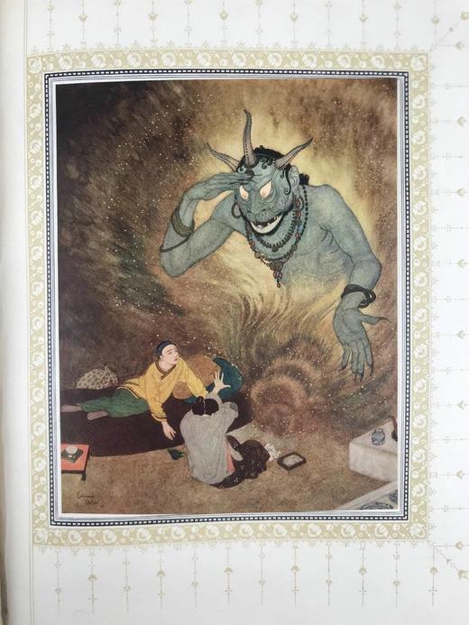 限量杜拉克签名版！桑格斯基工坊特装本！（编号11） 约20世纪早期 辛巴达航海记与其他天方夜谭故事集 约22幅彩色手工贴图 全犊皮（vellum）精装大16开 商品图10