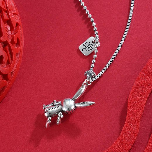 子佩集S925银【机械兔】套链项链【YGTLDIY-1】仿古2301 商品图6